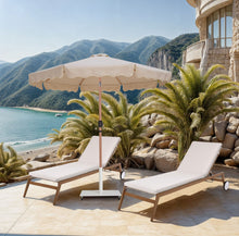 Load image into Gallery viewer, Amalfi - Aluminum Patio Umbrella - White Base / Light Brown Pole