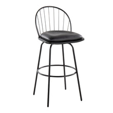 Load image into Gallery viewer, Riley - Claire Farmhouse Fixed Height Barstool With Swivel With Round Footrest (Set of 2)