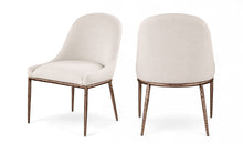Load image into Gallery viewer, Ferro - Upholstered Dining Side Chair With Brushed Bronze Legs