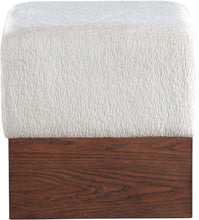 Load image into Gallery viewer, Havre - Ottoman / Stool With Brown Base