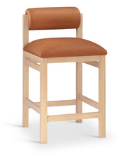 Load image into Gallery viewer, Roundhill - Faux Leather Counter Stool - Natural Frame