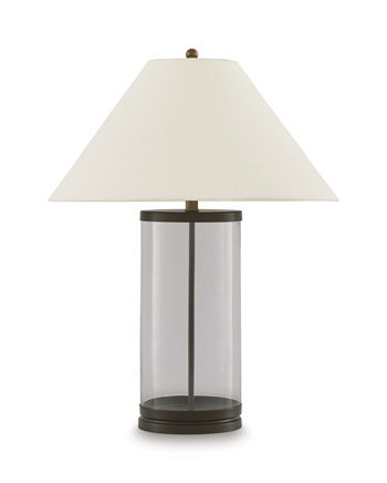 Junrow - Glass Table Lamp - Clear / Brown