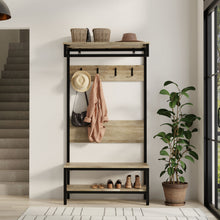 Load image into Gallery viewer, Westmont - Entryway Hall Tree Bench - Natural