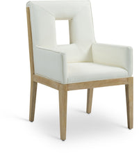 Load image into Gallery viewer, Gwendolyn - Faux Leather Dining Arm Chair With Natural Frame