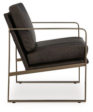 Load image into Gallery viewer, Bradett - Accent Chair - Dark Brown / Gold Finish