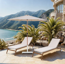 Load image into Gallery viewer, Fiji - Aluminum Patio Umbrella With Square White And Teak Base