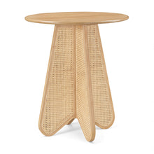Load image into Gallery viewer, Butterfly - Solid Wood And Natural Cane Table With Natural Top