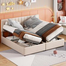 Load image into Gallery viewer, Upholstered Platform Bed With A Hydraulic Storage System