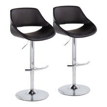 Load image into Gallery viewer, Fabrico - Contemporary Adjustable Bar Stool With Rounded T Footrest (Set of 2)