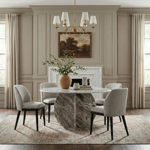 Load image into Gallery viewer, Valeo - Linen Textured Fabric Upholstered Dining Chair (Set of 2) - Painted Black Base