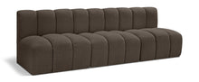 Load image into Gallery viewer, Arc - Boucle Fabric 3 Piece Modular Straight Sofa - Brown
