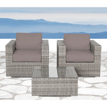 Load image into Gallery viewer, Wicker Seating Group Set With Table And Cushions
