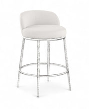 Load image into Gallery viewer, Ferro - Upholstered Counter Stool With Brushed Silver Base