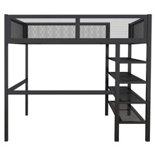 Load image into Gallery viewer, Loft Bed With 4 Tier Shelves And Storage