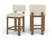 Load image into Gallery viewer, Paloma - Faux Leather Upholstered Counter Stool (Set of 2) - Brown Frame