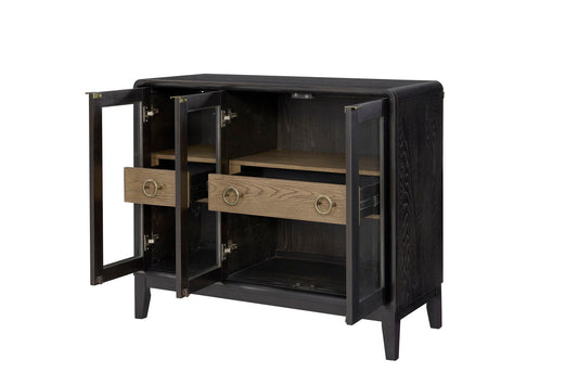 Elure - Glass Door Server - Peppercorn