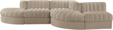 Load image into Gallery viewer, Rummi - Rounded Velvet Performance Fabric Upholstered 5 Piece Modular Sectional