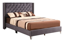 Load image into Gallery viewer, Upholstered Nailhead Trim Chic Bed