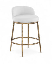 Load image into Gallery viewer, Ferro - Upholstered Counter Stool With Brushed Gold Base