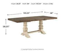 Load image into Gallery viewer, Bolanburg - Extension Dining Table - Brown / Beige