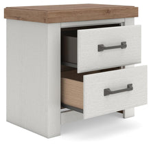 Load image into Gallery viewer, Savonport - Two Drawer Night Stand - White / Brown