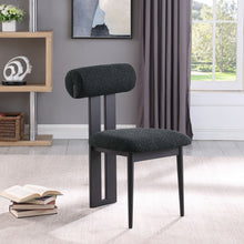 Load image into Gallery viewer, Dario - Boucle Dining Chair With Black Frame (Set of 2)