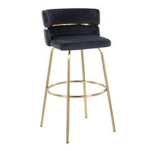 Load image into Gallery viewer, Cinch - Glam / Art Deco Fixed Height Barstool With Swivel With Round Footrest (Set of 2)