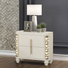 Load image into Gallery viewer, Cinderella - Nightstand With LED Accents And 2 Storage Drawers - Beige