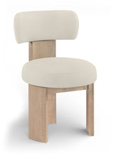 Load image into Gallery viewer, Atelier - Vegan Leather Upholstered Dining Chair (Set of 2) - Taupe / Painted Natural