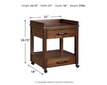Load image into Gallery viewer, Baldridge - Printer Stand - Rustic Brown