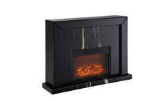 Load image into Gallery viewer, Drisana - Mirrored Fireplace - Black