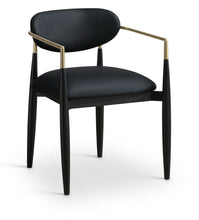 Load image into Gallery viewer, Riccio - Faux Leather Dining Arm Chair (Set of 2) - Black And Gold Frame