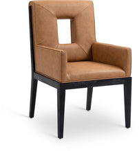 Load image into Gallery viewer, Gwendolyn - Faux Leather Dining Arm Chair With Black Frame