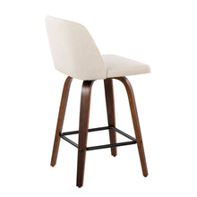 Load image into Gallery viewer, Toriano - Mid Century Modern Fixed Height Counter Stool & Square Footrest (Set of 2)