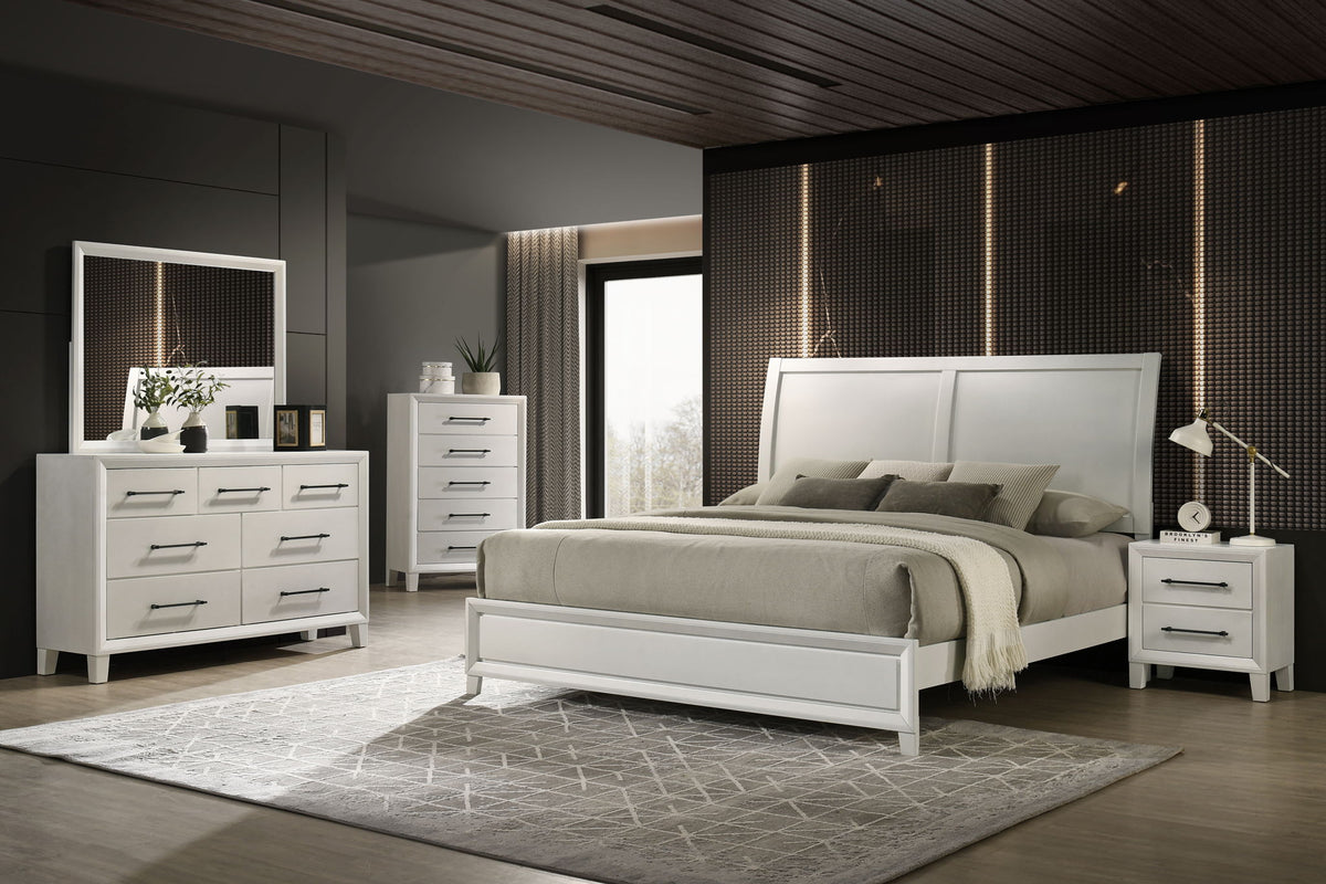 Ballard - 5/0 Queen Headboard, Footboard & Slat Kit - White