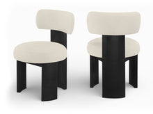 Load image into Gallery viewer, Atelier - Vegan Leather Upholstered Dining Chair (Set of 2) - Taupe / Painted Black