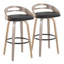 Load image into Gallery viewer, Cassis - Mid Century Modern Fixed Height Barstool With Swivel With Round Footrest (Set of 2)