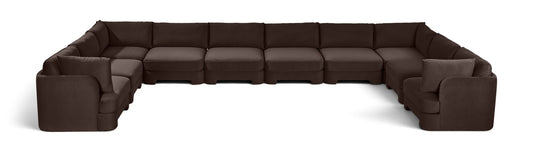 Hammond - Velvet Performance Fabric Upholstered 10 Piece Sectional - Ego Home Furniture
