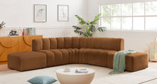 Load image into Gallery viewer, Arc - Velvet 6 Piece Corner Modular Sofa - Saddle