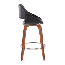 Load image into Gallery viewer, Fabrico - Mid Century Modern, Fixed Height Counter Stool With Round Footrest (Set of 2)