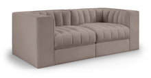 Load image into Gallery viewer, Rummi - Velvet Performance Fabric Upholstered 2 Piece Modular Loveseat