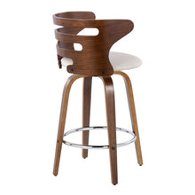 Load image into Gallery viewer, Cosini - Mid Century Modern Fixed Height Barstool With Swivel With Round Footrest (Set of 2)