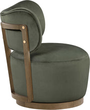 Load image into Gallery viewer, Elara - Velvet Upholstered Swivel Accent Chair - Stained Brown