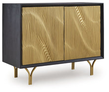 Load image into Gallery viewer, Tayner - Accent Cabinet - Black / Gold Finish