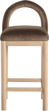 Load image into Gallery viewer, Conrad - Velvet Counter Stool With Natural Legs