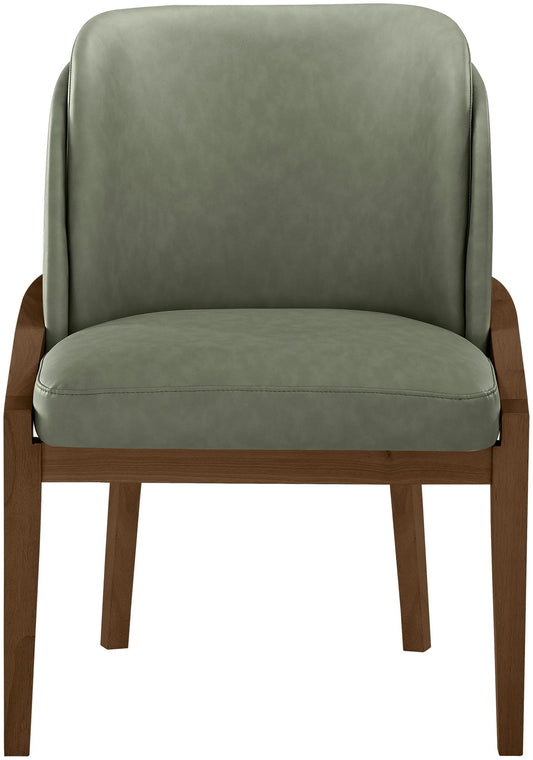 Navo - Vegan Leather Upholstered Dining Chair - Green
