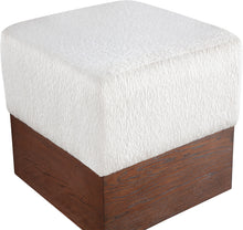 Load image into Gallery viewer, Havre - Ottoman / Stool With Brown Base