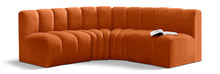 Load image into Gallery viewer, Arc - Velvet 4 Piece Corner Modular Sofa