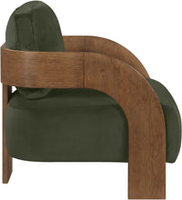 Load image into Gallery viewer, Cedra - Velvet Performance Fabric Upholstered Accent Chair - Brown Frame