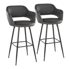 Load image into Gallery viewer, Margarite - Contemporary Fixed Height BarStool With Square Footrest (Set of 2)